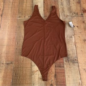 Abercrombie and Fitch soft collection women’s tank top bodysuit in brown NWOT